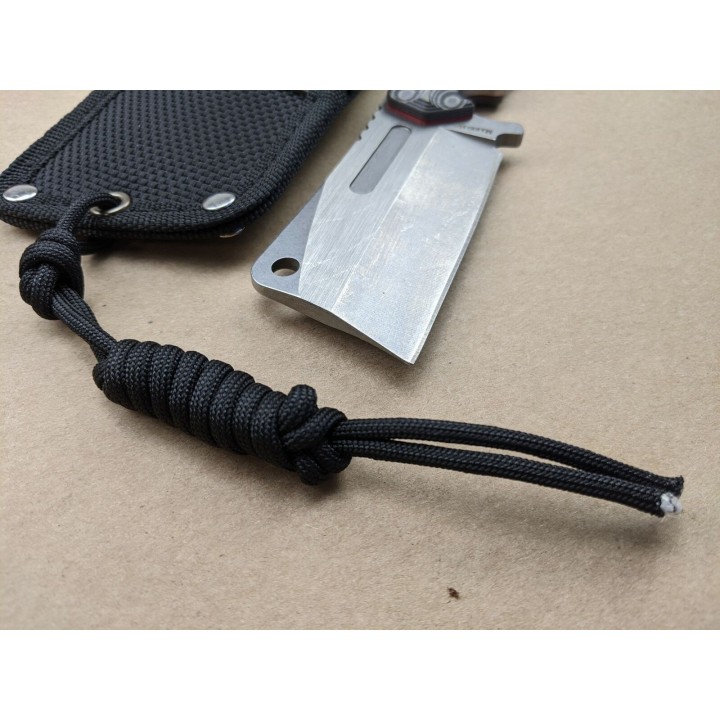 Couteau Couperet Marbles Cleaver Lame Acier Inox Manche G10 Etui Nylon MR560 - Livraison Gratuite