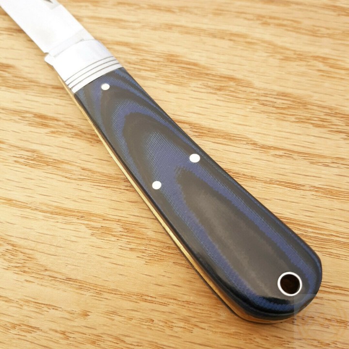 Couteau Rough Rider Denim Micarta Lame Wharncliffe Acier 440 RR2181 - Livraison Gratuite