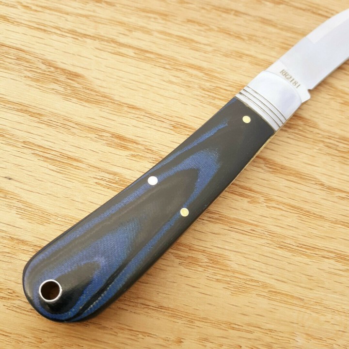 Couteau Rough Rider Denim Micarta Lame Wharncliffe Acier 440 RR2181 - Livraison Gratuite