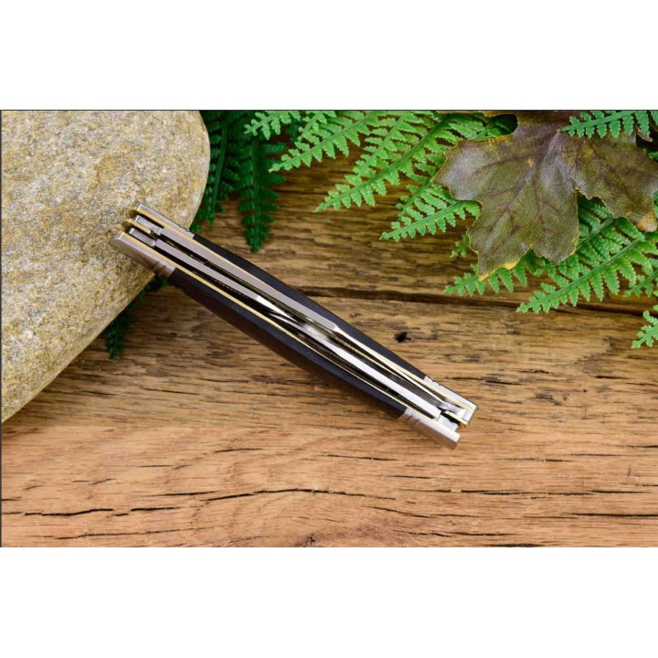 Couteau Rough Rider Reserve Common Stock 3 Lames Acier D2 Manche Micarta RRR008 - Livraison Gratuite