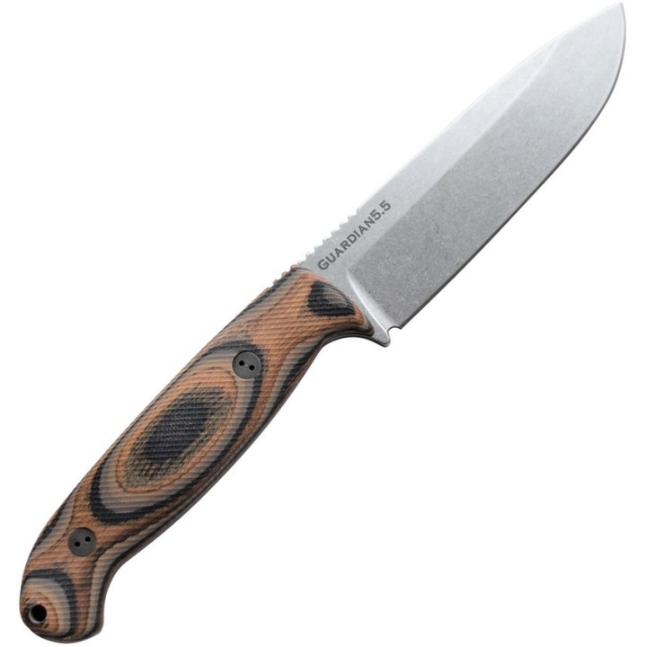 Couteau Bradford Guardian 5.5 3D G-Wood Lame Acier N690 Manche G10 Etui Cuir Made In USA BRAD55S115 - Livraison Gratuite