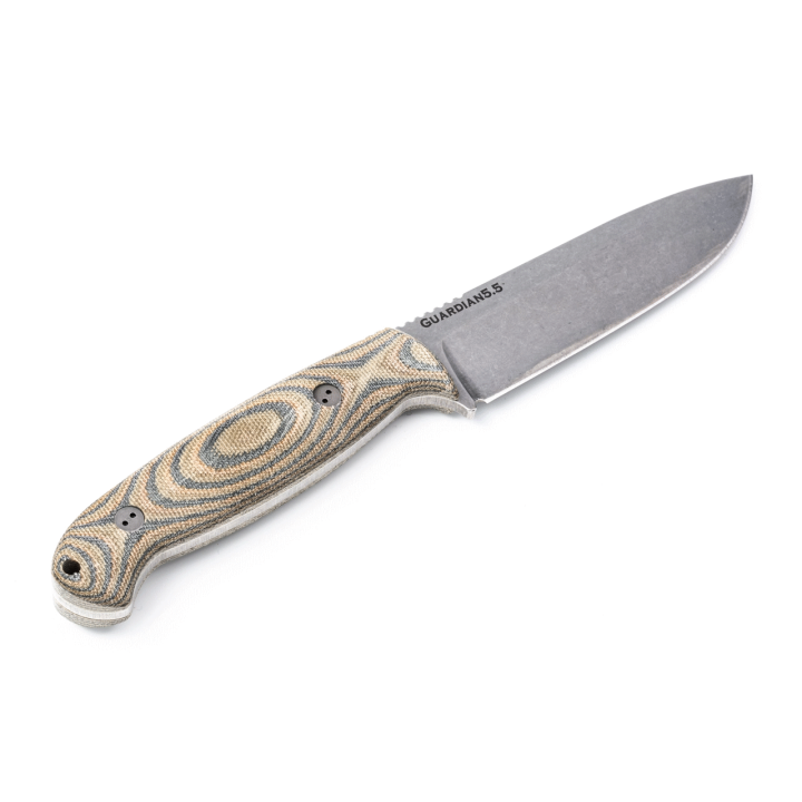 Couteau Bradford Guardian 5.5 3D G-Wood Lame Acier N690 Manche G10 Etui Cuir Made In USA BRAD55S115 - Livraison Gratuite