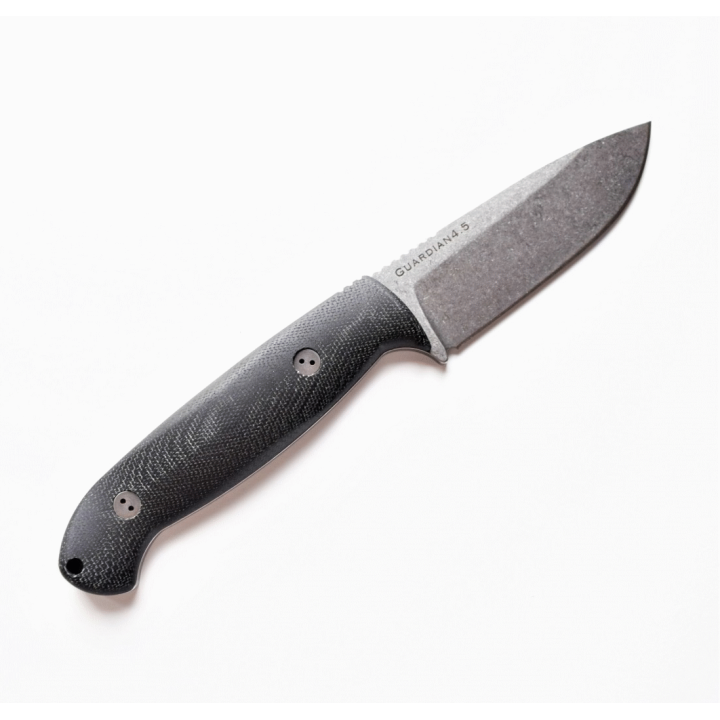 Couteau Bradford Guardian 5.5 3D Black Lame Acier N690 Manche Micarta Etui Cuir USA BRAD55S101 - Livraison Gratuite
