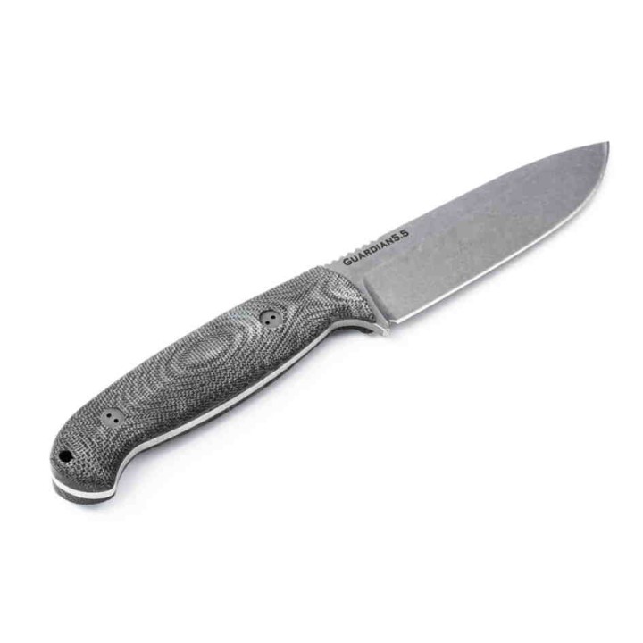 Couteau Bradford Guardian 5.5 3D Black Lame Acier N690 Manche Micarta Etui Cuir USA BRAD55S101 - Livraison Gratuite