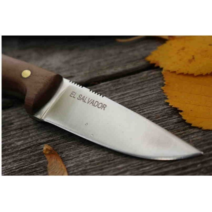 Couteau Condor Mayflower Lame Acier 440C Manche Noyer Etui Cuir El Salvador CTK15034C - Livraison Gratuite