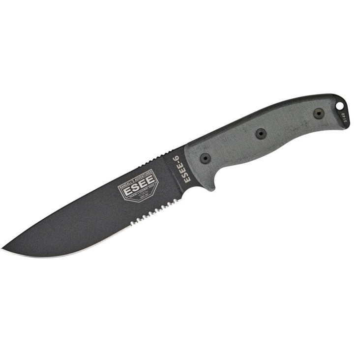 Couteau Esee Knives Model 6 COUTEAU DE COMBAT SURVIE ES6SB - COUTEAU ESEE MADE IN USA
