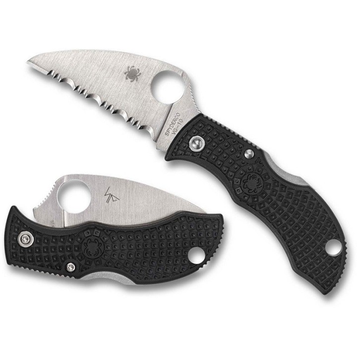 Couteau Spyderco Manbug Wharncliffe Serr Manche FRN Lame Acier VG10 Lockback Japan SCMBKWS - Livraison Gratuite