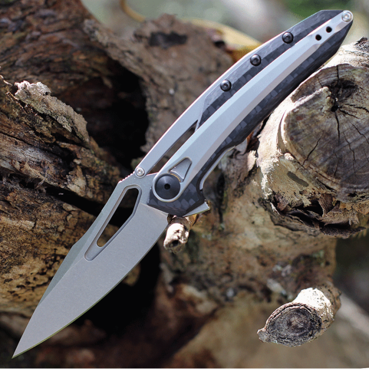 Couteau Zero Tolerance Original Linerlock CF Lame Acier CPM-20CV KVT Manche Fibre Carbone USA  ZT0990 - Livraison Gratuite