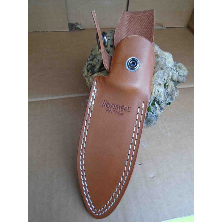 Couteau LionSteel M5 Hunter Lame Acier Sleipner Manche Micarta Etui Cuir Made In Italy LSTM5CVG - Livraison Gratuite