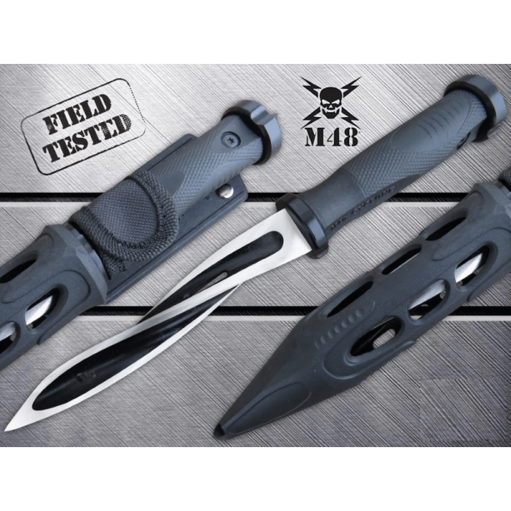 Couteau United Cutlery M48 Cyclone Lame Acier 2 Cr13 Manche FRN Etui TPR UC3287 - Livraison Gratuite