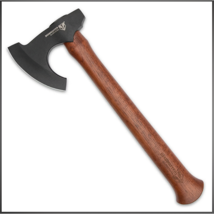 Hache de Viking United Cutlery Bushmaster Axe Lame Acier Carbone 1055 Manche Bois Etui Cuir UC3438 - Livraison Gratuite