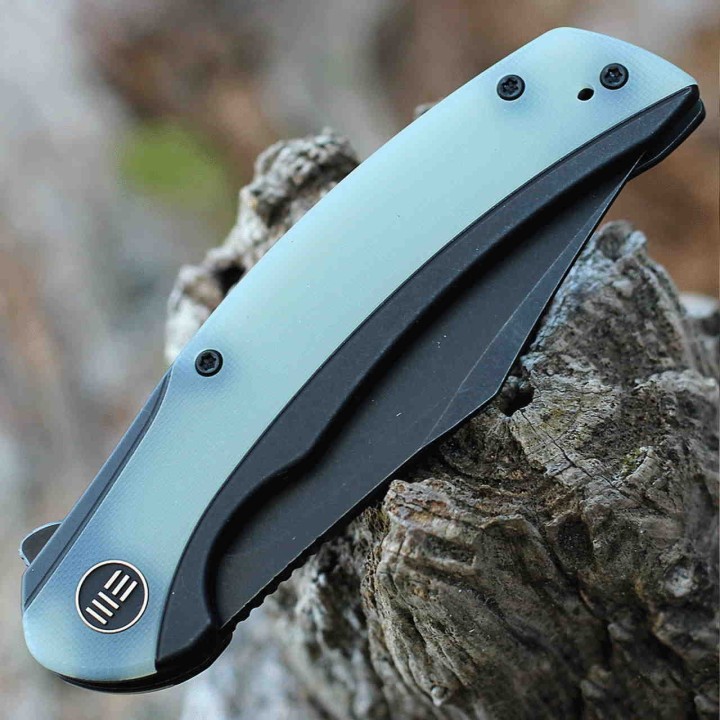 Couteau We Knife Snick Jade G10 Titane Handle CPM 20CV Blade IKBS Framelock Clip WE19022F4 - Livraison Gratuite