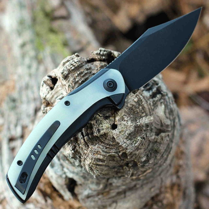 Couteau We Knife Snick Jade G10 Titane Handle CPM 20CV Blade IKBS Framelock Clip WE19022F4 - Livraison Gratuite