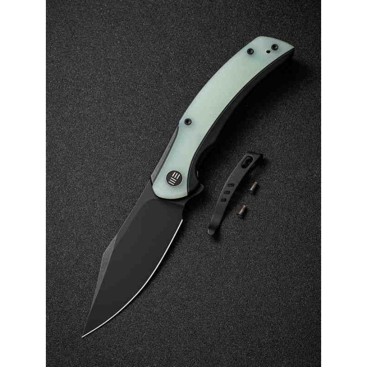 Couteau We Knife Snick Jade G10 Titane Handle CPM 20CV Blade IKBS Framelock Clip WE19022F4 - Livraison Gratuite