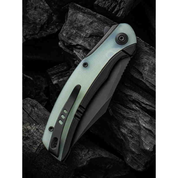 Couteau We Knife Snick Jade G10 Titane Handle CPM 20CV Blade IKBS Framelock Clip WE19022F4 - Livraison Gratuite