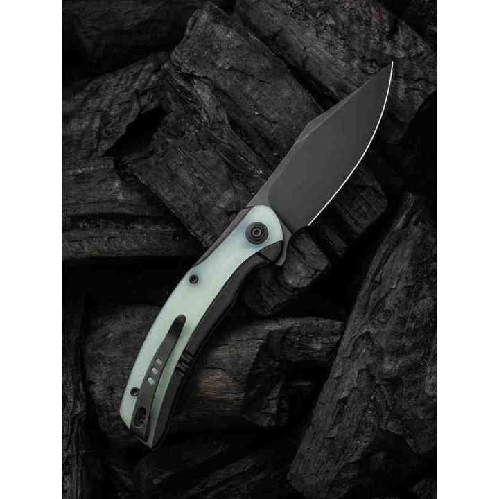 Couteau We Knife Snick Jade G10 Titane Handle CPM 20CV Blade IKBS Framelock Clip WE19022F4 - Livraison Gratuite