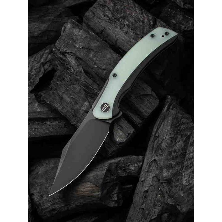 Couteau We Knife Snick Jade G10 Titane Handle CPM 20CV Blade IKBS Framelock Clip WE19022F4 - Livraison Gratuite