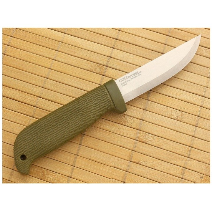 Couteau Cold Steel Finn Hawk OD Green Manche TPR Lame Acier 4116 Etui Secure-Ex CS20NPK - Livraison Gratuite
