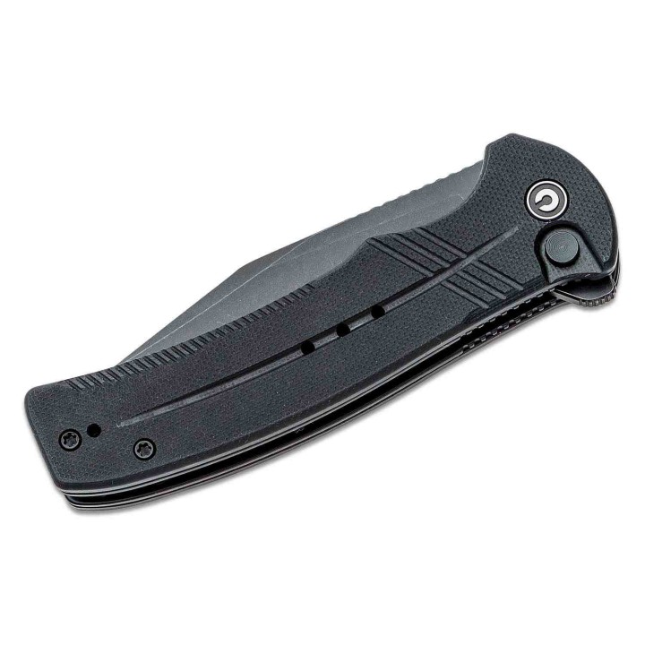 Couteau CIVIVI Cogent Black Button Lock Manche G10 Lame Acier 14C28N Part Serr IKBS Clip CIVC20038E1 - Livraison Gratuite