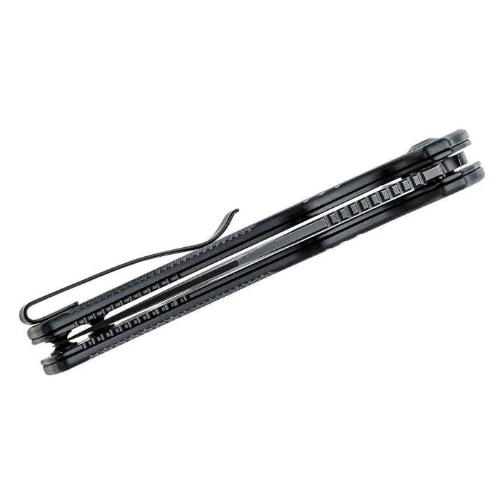 Couteau CIVIVI Cogent Black Button Lock Manche G10 Lame Acier 14C28N Plain IKBS Clip CIVC20038D1 - Livraison Gratuite