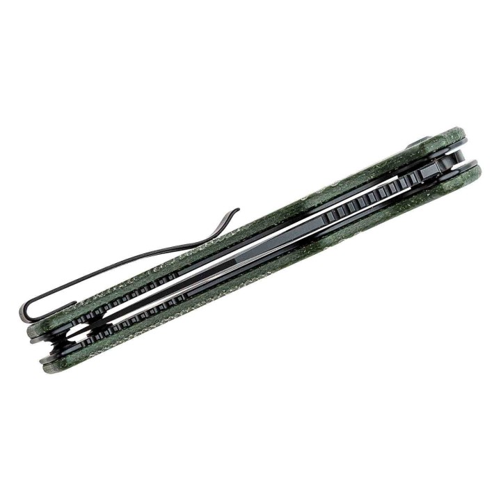 Couteau CIVIVI Cogent Damas Button Lock Manche Green Micarta IKBS Clip CIVC20038DDS1 - Livraison Gratuite