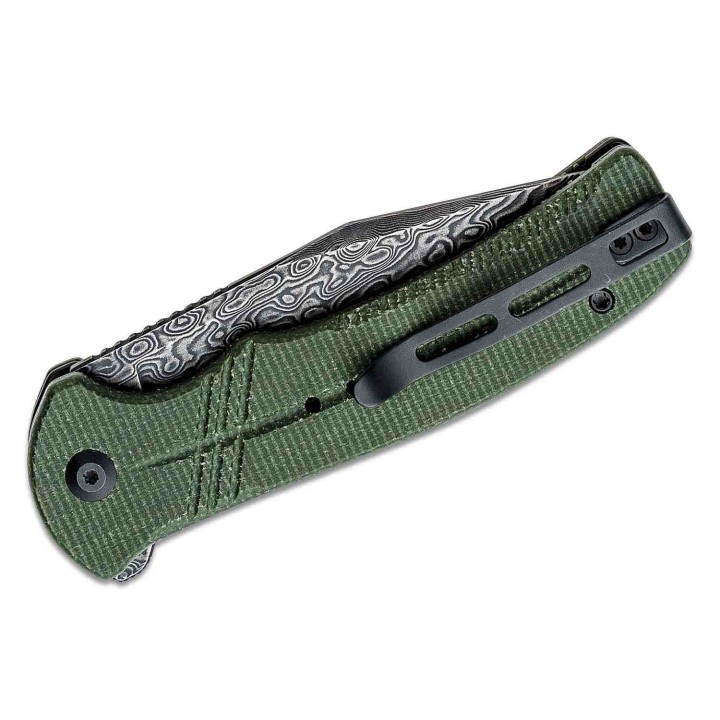 Couteau CIVIVI Cogent Damas Button Lock Manche Green Micarta IKBS Clip CIVC20038DDS1 - Livraison Gratuite