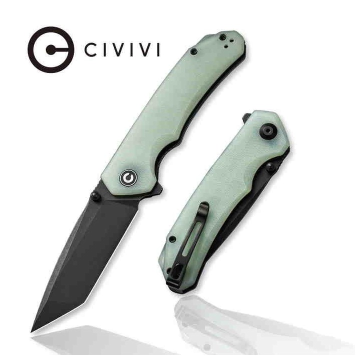 Couteau CIVIVI Brazen Jade Lame Acier 14C28N Manche G10 Linerlock Clip IKBS CIVC2023E - Livraison Gratuite