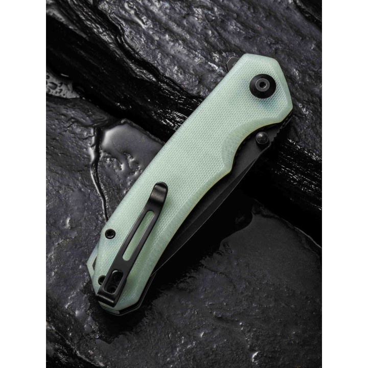 Couteau CIVIVI Brazen Jade Lame Acier 14C28N Manche G10 Linerlock Clip IKBS CIVC2023E - Livraison Gratuite
