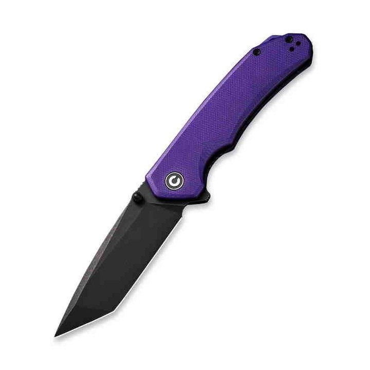 Couteau CIVIVI Brazen Purple Lame Acier 14C28N Manche G10 Linerlock Clip IKBS CIVC2023D - Livraison Gratuite