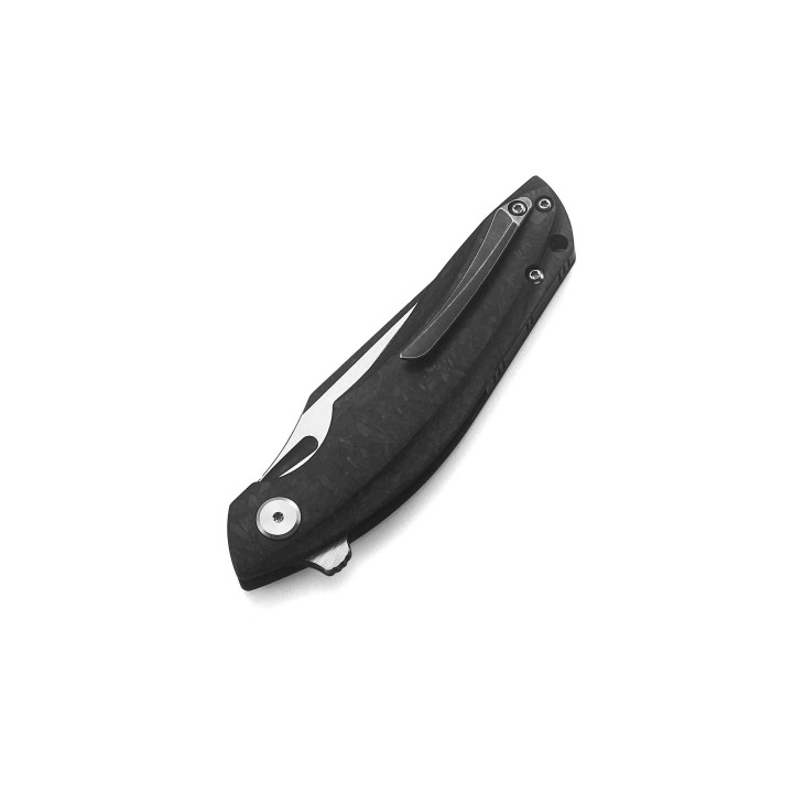 Couteau Bestech Ghost Fibre de Carbone Lame Acier S35VN IKBS Linerlock Clip BTKT1905D - Livraison Gratuite