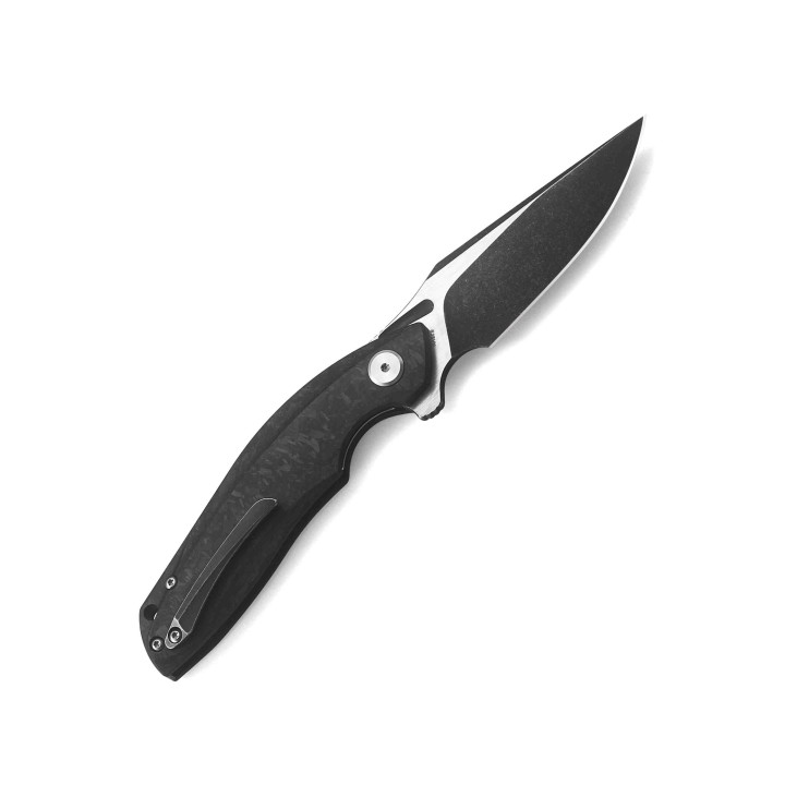 Couteau Bestech Ghost Fibre de Carbone Lame Acier S35VN IKBS Linerlock Clip BTKT1905D - Livraison Gratuite