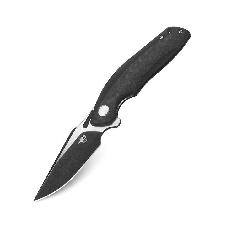 Couteau Bestech Ghost Fibre de Carbone Lame Acier S35VN IKBS Linerlock Clip BTKT1905D - Livraison Gratuite