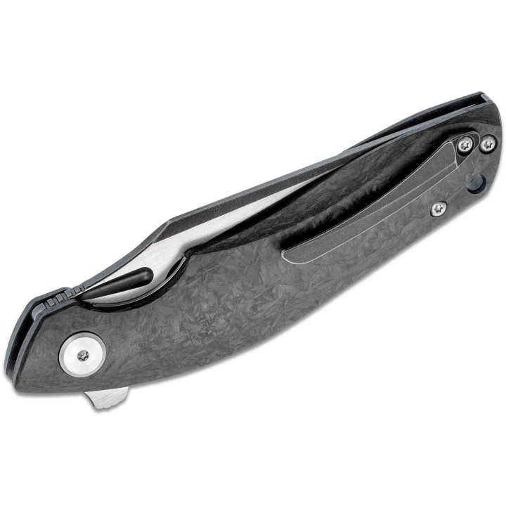Couteau Bestech Ghost Fibre de Carbone Lame Acier S35VN IKBS Linerlock Clip BTKT1905D - Livraison Gratuite