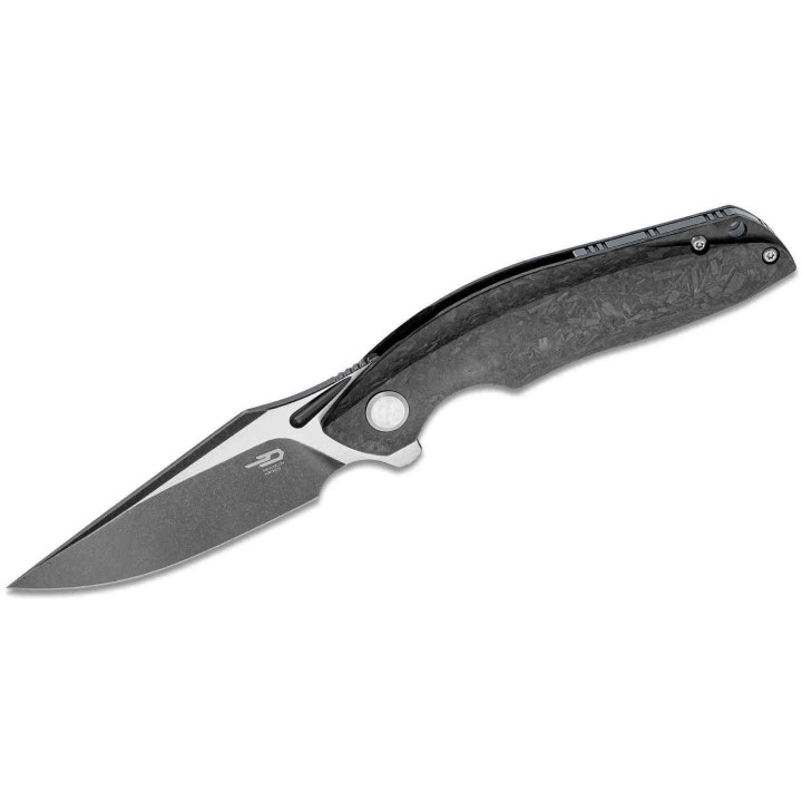 Couteau Bestech Ghost Fibre de Carbone Lame Acier S35VN IKBS Linerlock Clip BTKT1905D - Livraison Gratuite