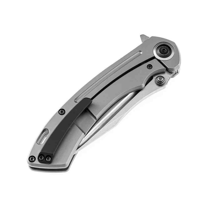 Couteau Kansept Pretatout Gray Manche Titane Lame Acier S35VN IKBS Framelock Clip K1032A2 - Livraison Gratuite