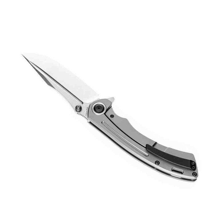 Couteau Kansept Pretatout Gray Manche Titane Lame Acier S35VN IKBS Framelock Clip K1032A2 - Livraison Gratuite