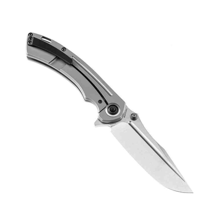 Couteau Kansept Pretatout Gray Manche Titane Lame Acier S35VN IKBS Framelock Clip K1032A2 - Livraison Gratuite