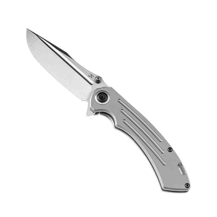 Couteau Kansept Pretatout Gray Manche Titane Lame Acier S35VN IKBS Framelock Clip K1032A2 - Livraison Gratuite
