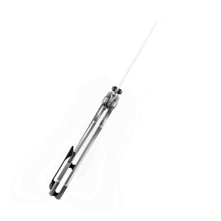 Couteau Kansept Pretatout Gray Manche Titane Lame Acier S35VN IKBS Framelock Clip K1032A2 - Livraison Gratuite