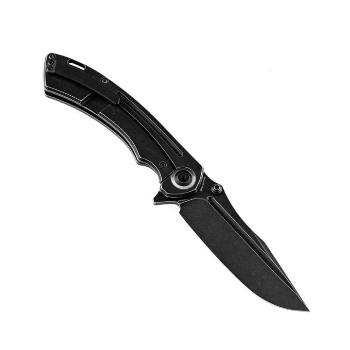 Couteau Kansept Pretatout Black Manche Titane Lame Acier S35VN IKBS Framelock Clip K1032A1 - Livraison Gratuite