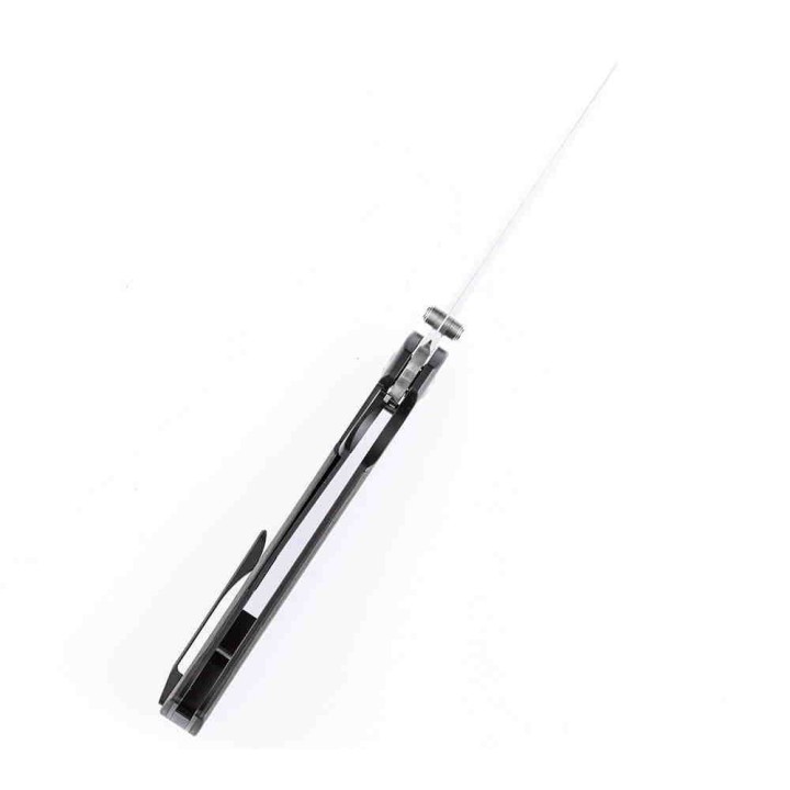Couteau Kansept Shikari Damas Manche FIbre de Carbone/Titane IKBS Framelock Clip K1027A4 - Livraison Gratuite