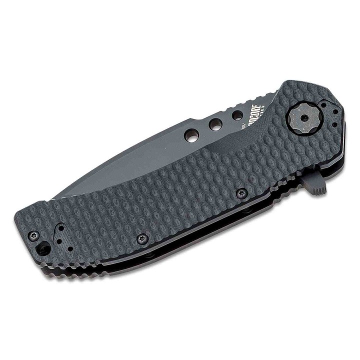 Couteau Halfbreed Blades MILSPEC Lame Acier S30VN Drop Point Manche G10 Framelock Clip HBBMILF02 - Livraison Gratuite