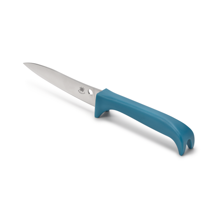 Couteau de Cuisine Spyderco Counter Puppy Lame Acier 7Cr17 Manche Plastique Bleu SCK20PBL - Livraison Gratuite