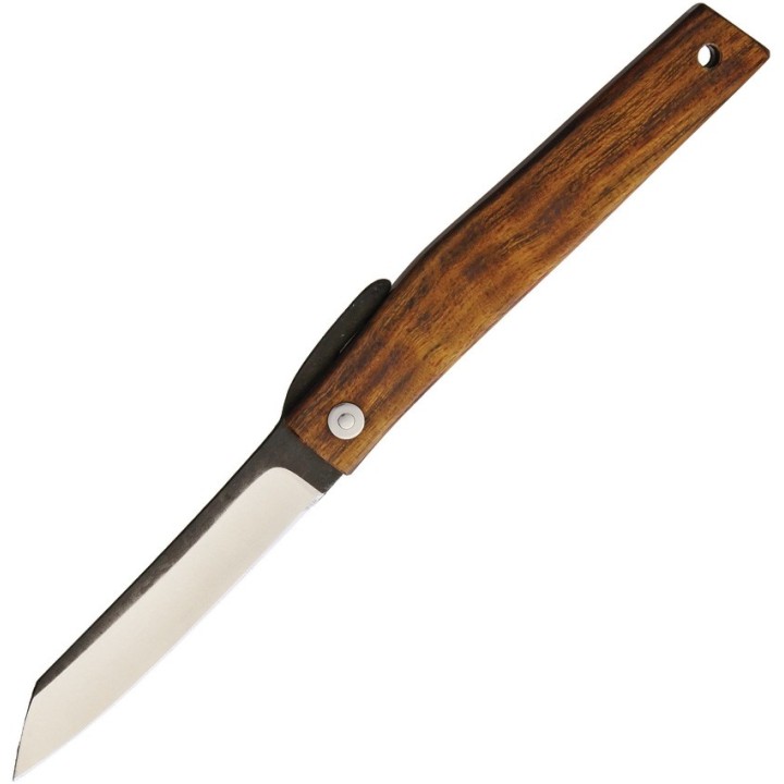 Couteau Ohta Style Higonokami FK9 Lame Acier D2 Manche Iron Wood Housse Cuir Made Japan OFK9P - Livraison Gratuite