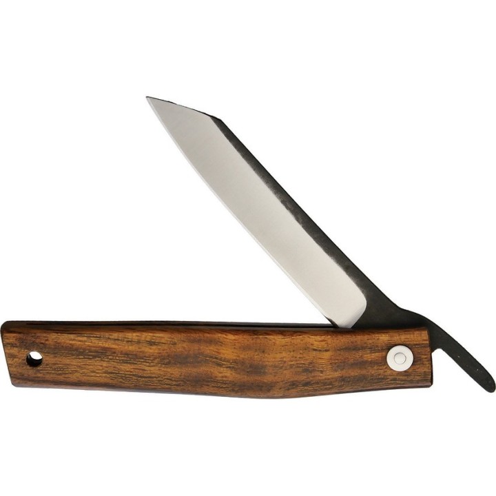 Couteau Ohta Style Higonokami FK9 Lame Acier D2 Manche Iron Wood Housse Cuir Made Japan OFK9P - Livraison Gratuite
