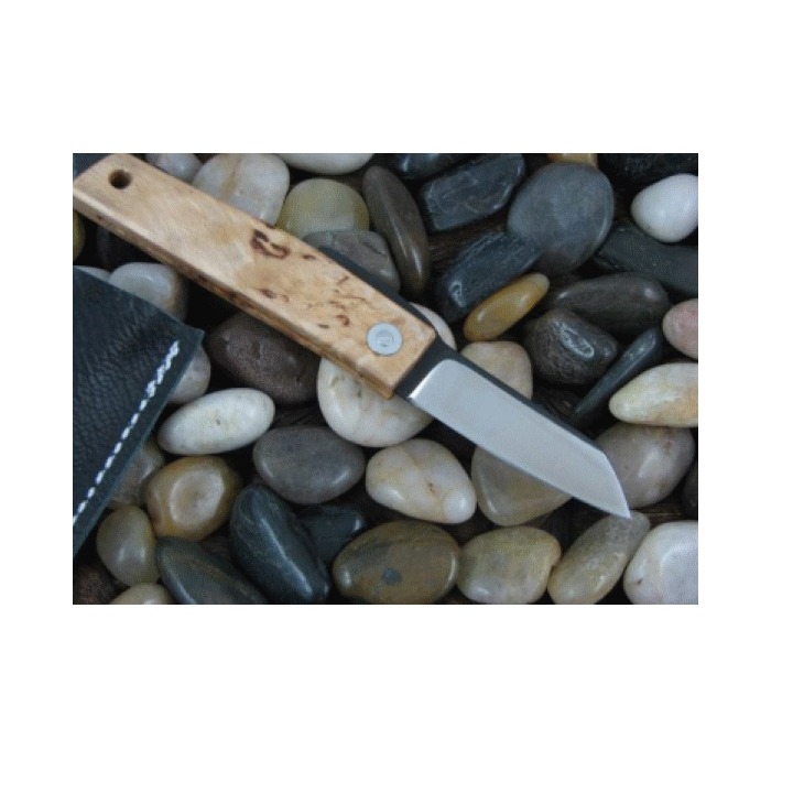 Couteau Ohta Style Higonokami FK5 Lame Acier D2 Manche Erable Housse Cuir Made Japan OFK5M - Livraison Gratuite