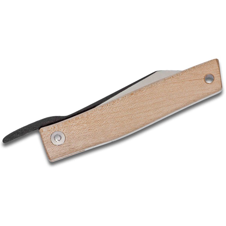Couteau Ohta Style Higonokami FK7 Lame Acier D2 Manche Erable Housse Cuir Made Japan OFK7M - Livraison Gratuite
