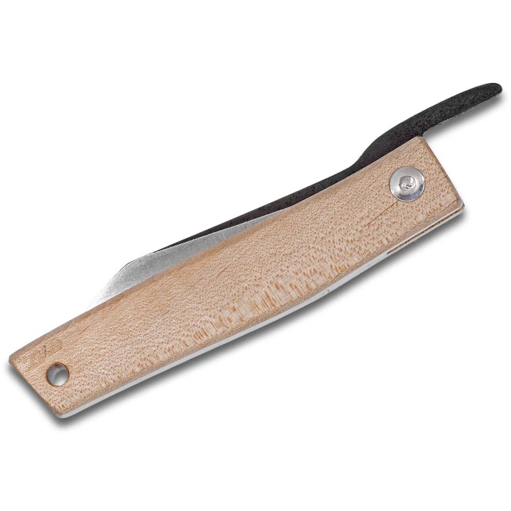 Couteau Ohta Style Higonokami FK7 Lame Acier D2 Manche Erable Housse Cuir Made Japan OFK7M - Livraison Gratuite