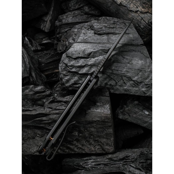 Couteau We Knife Elementum Black Manche Titane Lame Acier CPM-20CV IKBS Framelock Clip WE18062X3 - Livraison Gratuite