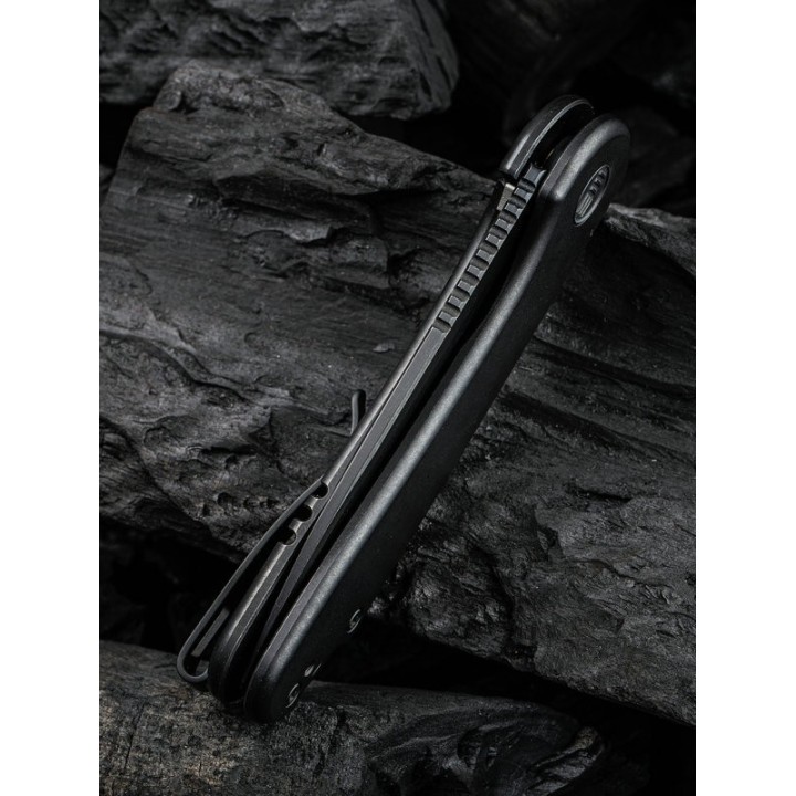 Couteau We Knife Elementum Black Manche Titane Lame Acier CPM-20CV IKBS Framelock Clip WE18062X3 - Livraison Gratuite